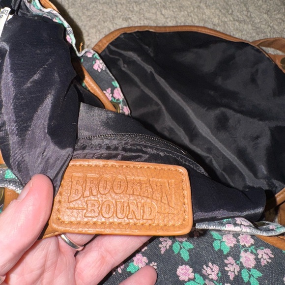 Brooklyn Bound Purple Black Brown Green Mini Floral Backpack GDC 2015 Edition - Picture 4 of 5